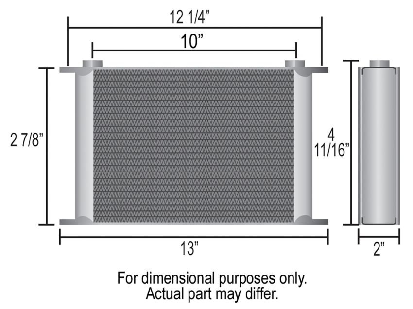 Derale 51010 10 Row Series 10000 Stack Plate Cooler, -10AN