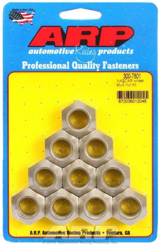 ARP ARP300-7801 Nascar Wheel Stud Nut Kit (10)