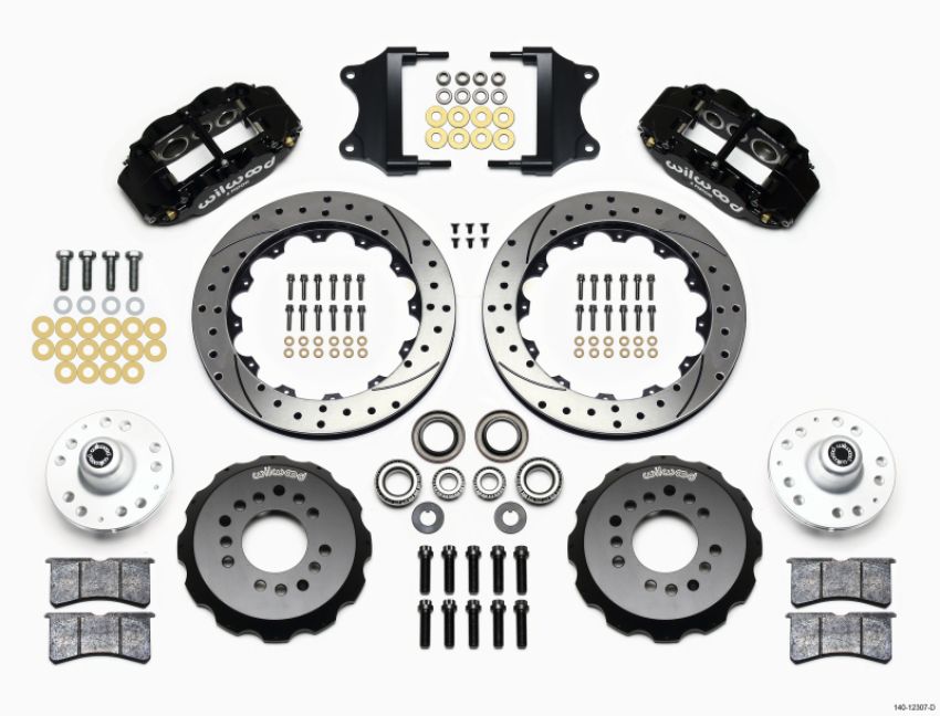 Wilwood 140-12307-D Narrow Superlite 6R Front Hub Kit 12.88in Heidts Tri -5 2 inch Drop Spindle