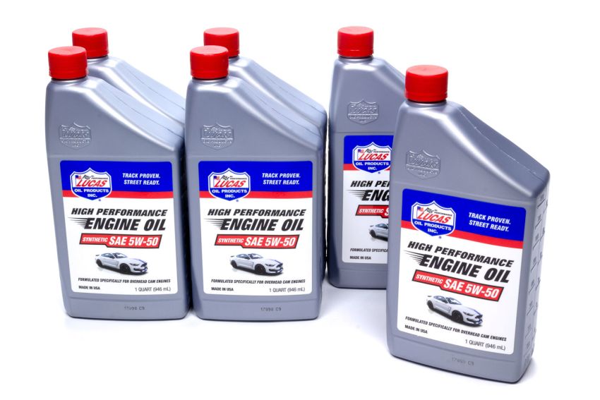LUCAS OIL LUC10101-6 Synthetic SAE 5w50 Oil Case 6 x 1 Quart