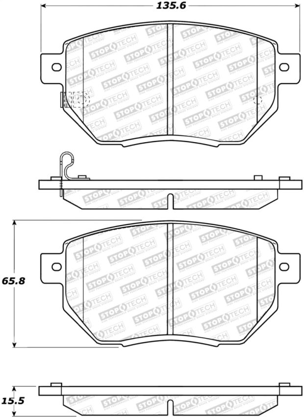 Stoptech 308.09691 Street Brake Pads