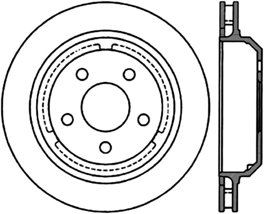 Stoptech 126.62065CSL Power Slot 98-02 Chevy/Pontiac Camaro/Firebird Slotted Left Rear CRYO Rotor
