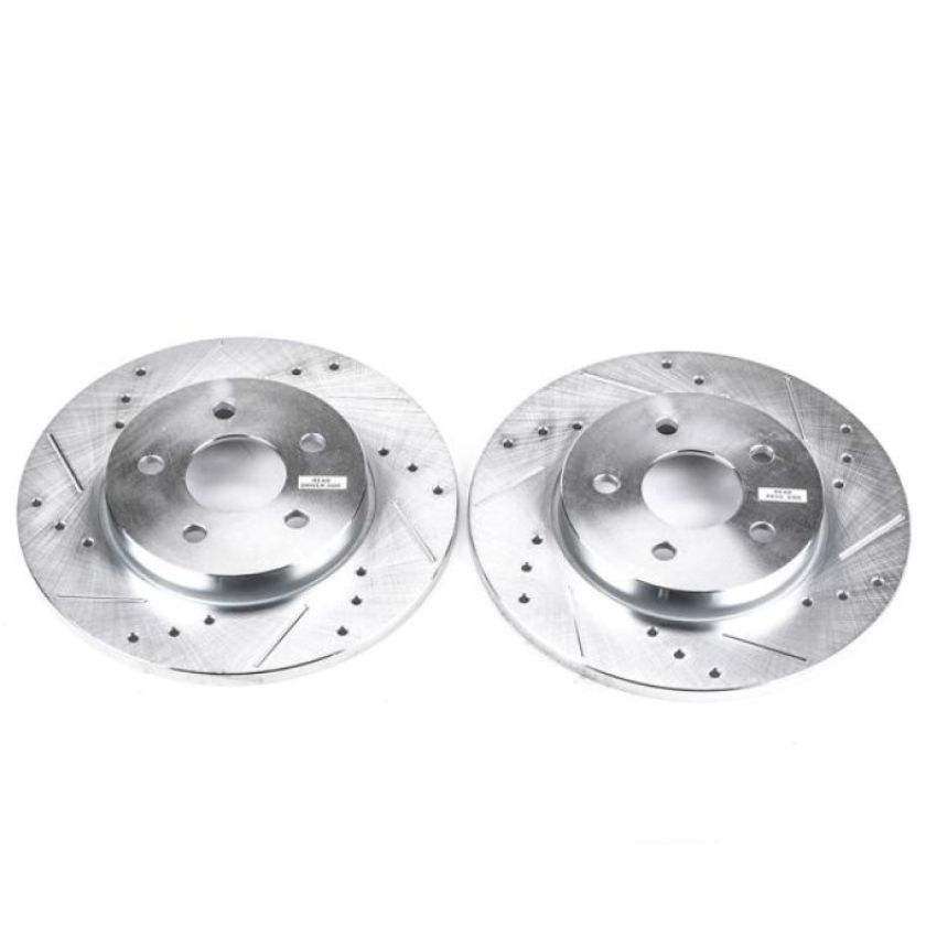 PowerStop EBR817XPR PowerStop Evolution Performance Drilled, Slotted & Plated Brake Rotor Pair