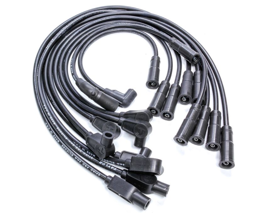 Taylor Cable 74025 8mm Spiro-Pro Custom Plug Wire Set - Black