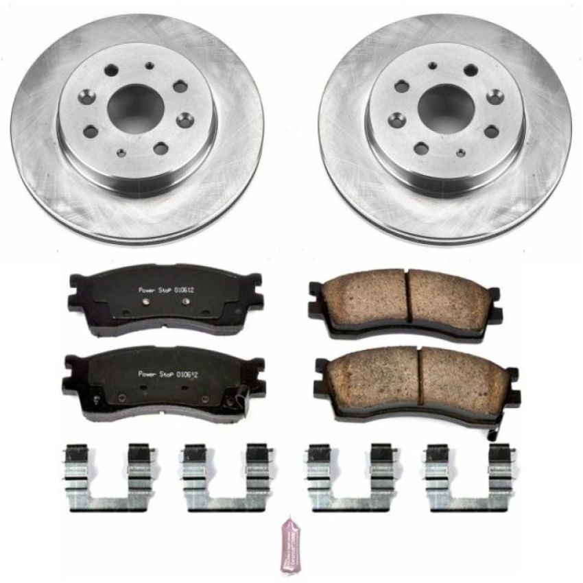 PowerStop KOE5902 OE Stock Replacement Low-Dust Ceramic Brake Pad and Rotor Kit