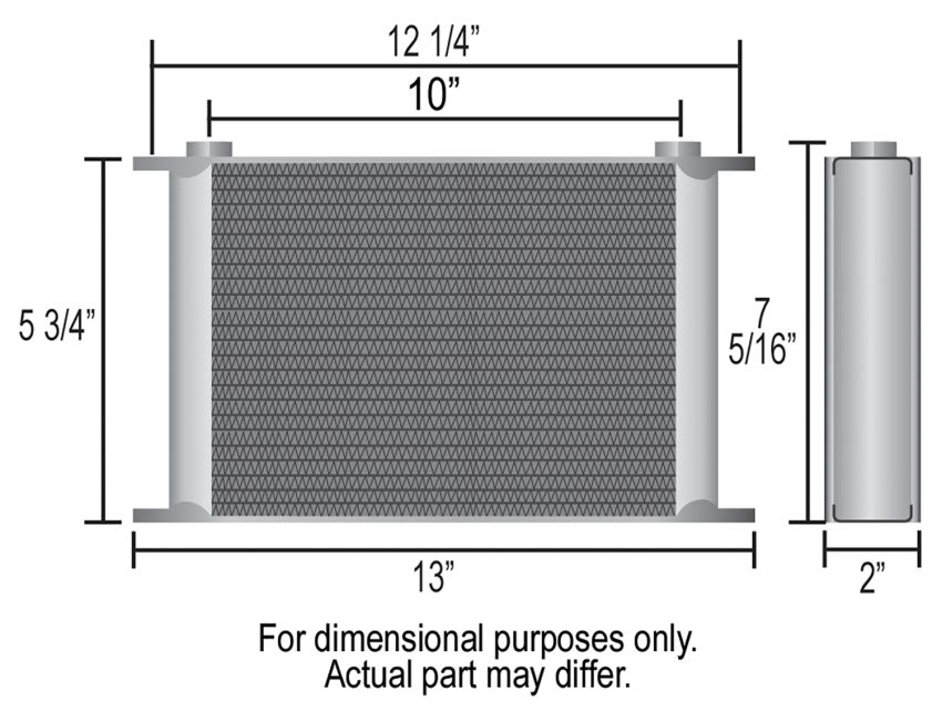 Derale 51906 19 Row Series 10000 Stack Plate Fluid Cooler, -6AN