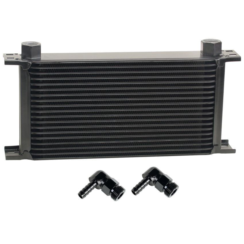 Derale 51982 19 Row Series 10000 Stack Plate Fluid Cooler, 90 degree swivel -10AN