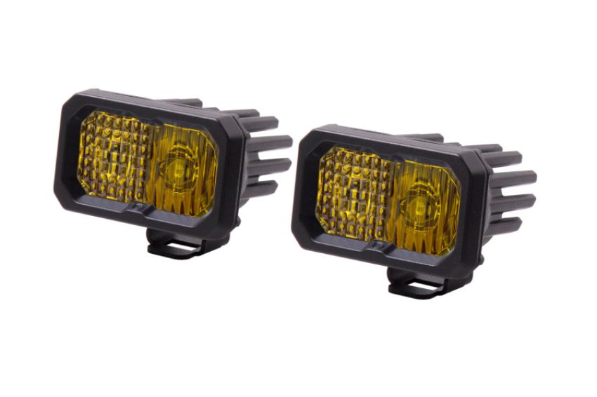 Diode Dynamics DD6412P Stage Series 2 In LED Pod Pro - Yellow Combo Standard ABL (Pair)