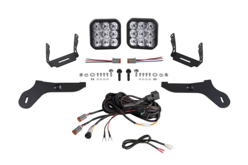 Diode Dynamics DD7346 17-20 Ford Raptor SS5 Bumper LED Pod Light Kit Sport - White Driving