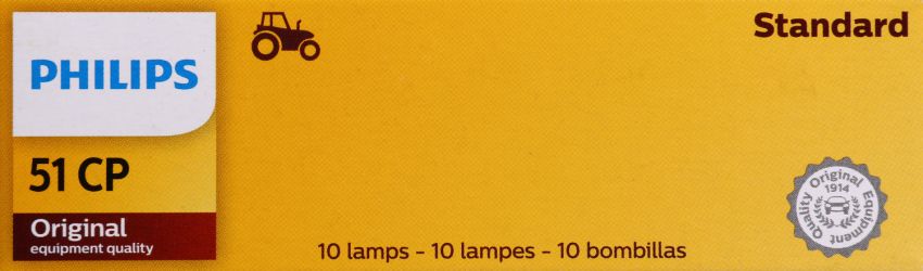 Philips 51CP Philips Standard Miniature 51 Pack of 10