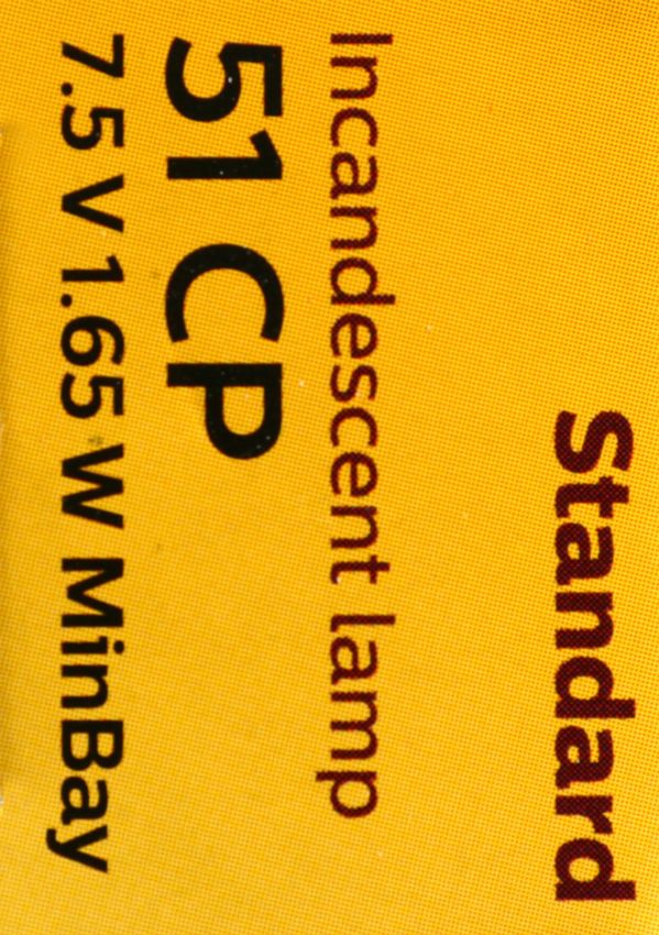 Philips 51CP Philips Standard Miniature 51 Pack of 10