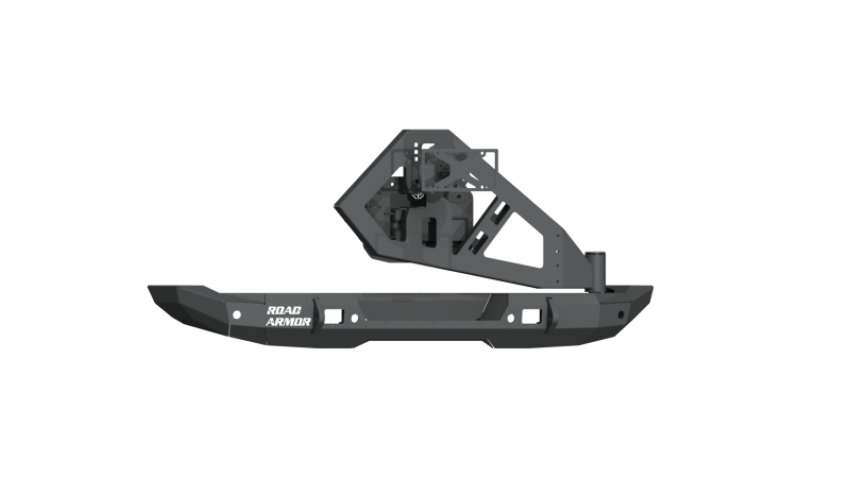 Road Armor 5183R1B-TC 18-20 Jeep Wrangler JL Stealth Rear Bumper Full Width w/Tire Carrier Assembly - Tex Blk