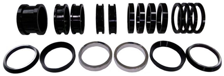 TRIPLE X RACE COMPONENTS TXRSC-SU-9947 Axle Spacer Kit 19pcs Black For Both Sides