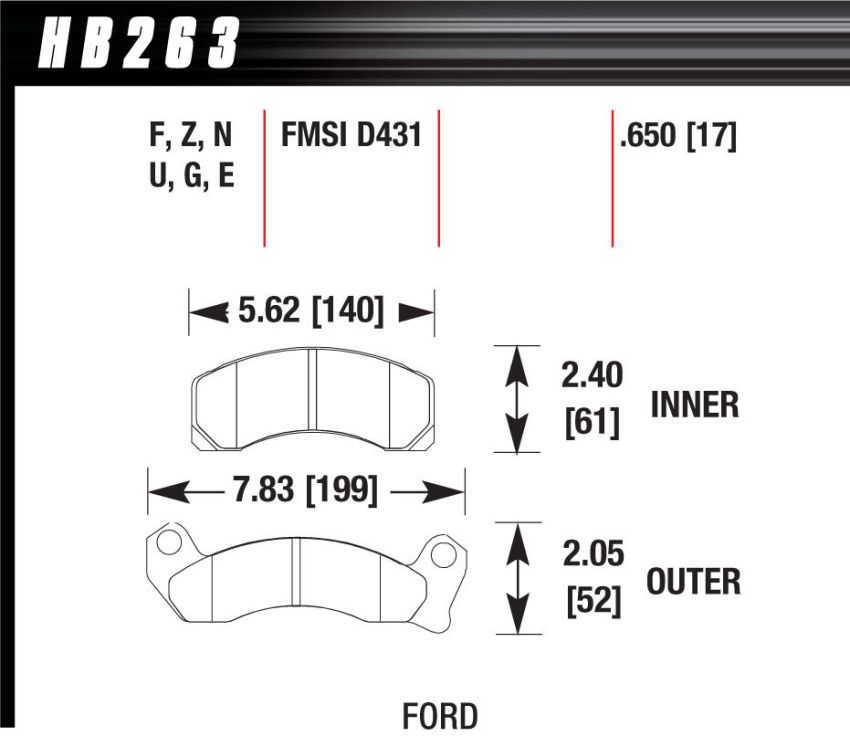 Hawk Performance HB263F.650 HPS Disc Brake Pad