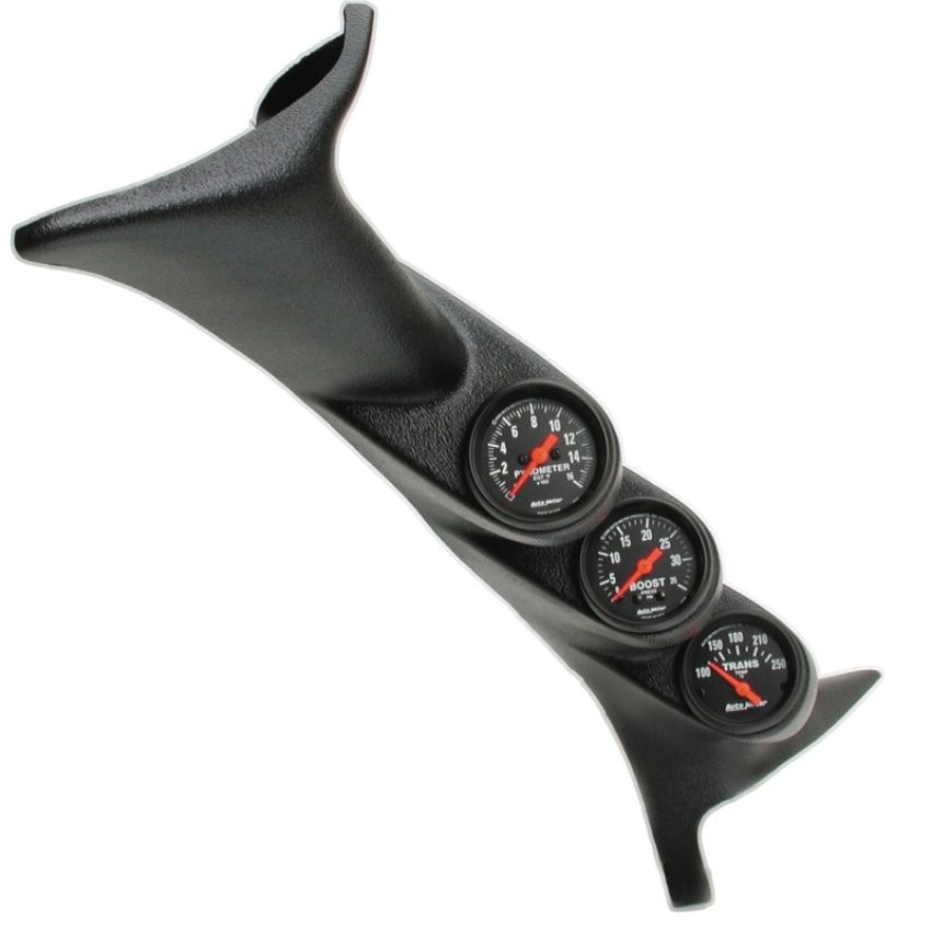 AutoMeter 7072 99-06 Ford Powerstroke/SD Black Triple Pillar Z-Series Gauge Kit