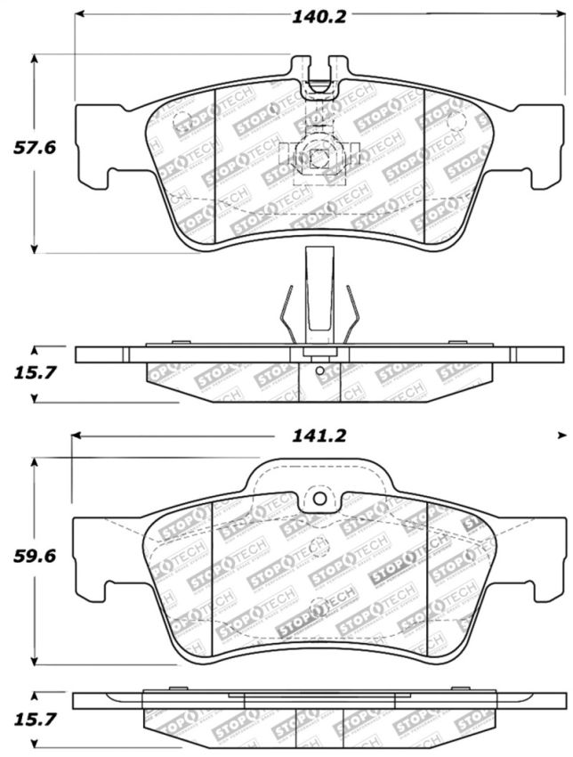 Stoptech 309.09860 Performance Mercedes Benz Rear Brake Pads