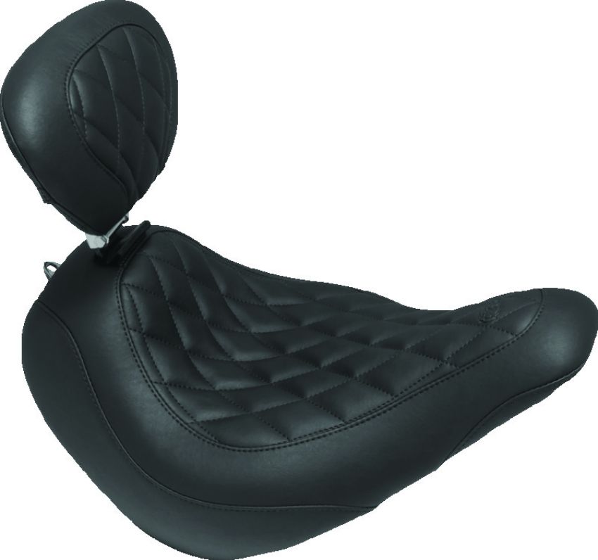 Mustang Motorcycle 79071 Mustang 97-21 Harley Touring Sissy Bar Pad (12 inch x 9 inch) - Black