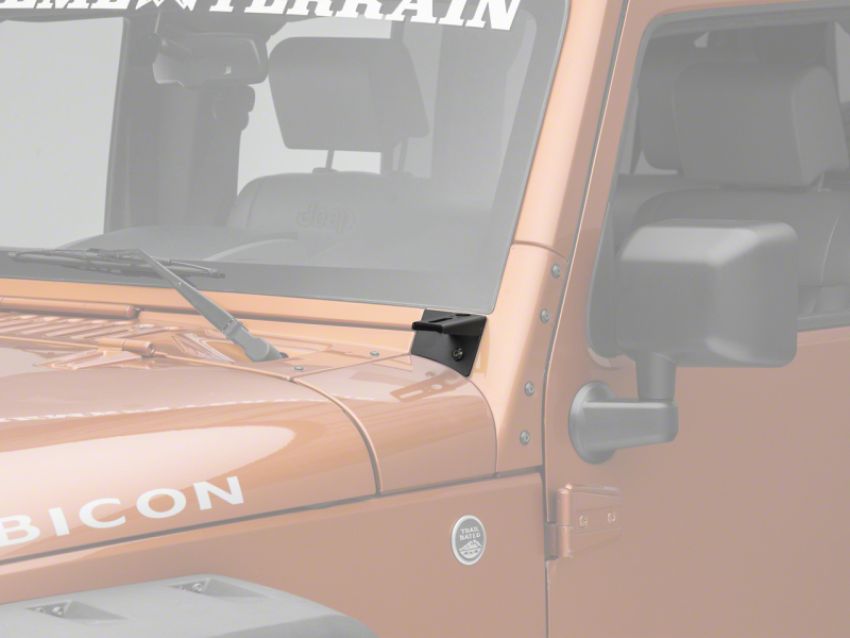 Raxiom J109492 07-18 Jeep Wrangler JK Axial Series Windshield Pillar Mounted Light Brackets