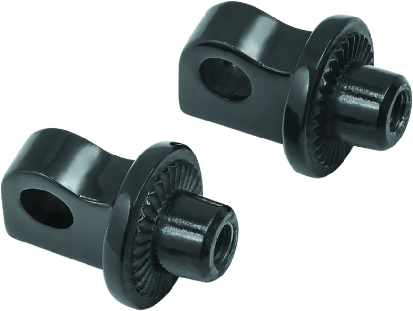 Kuryakyn 8888 Splined Peg Adapter Harley-Davidson Male Mount Black