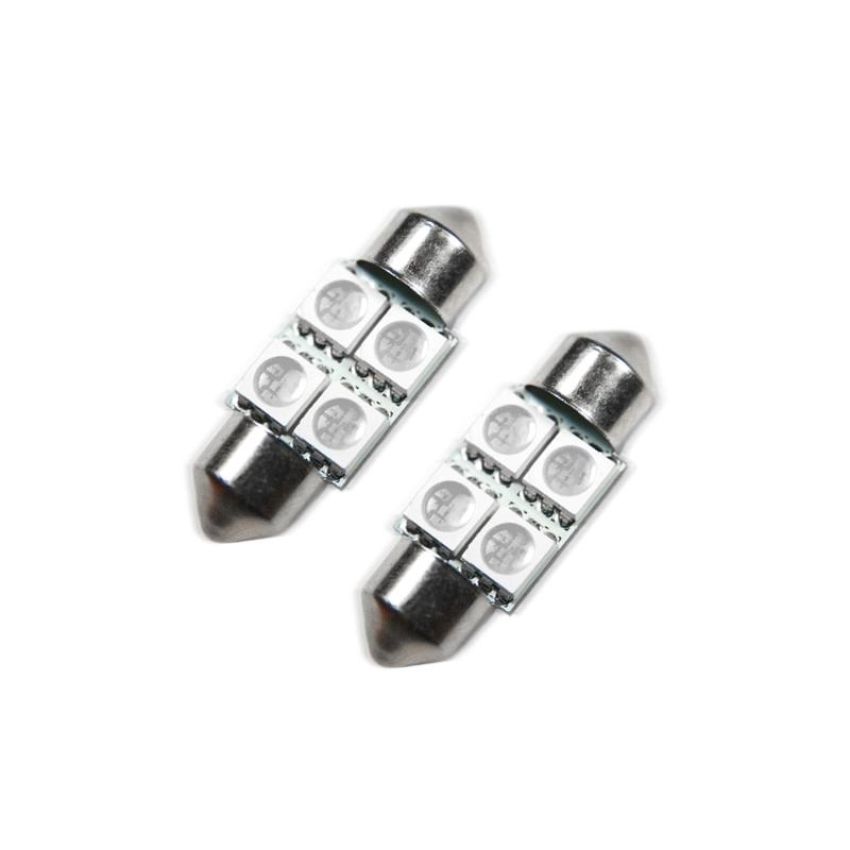 Oracle Lighting 5203-002 33mm 4 LED 3-Chip Festoon Bulbs, Blue, Pair