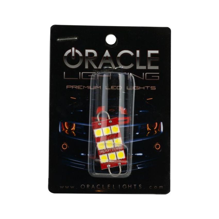 Oracle Lighting 5209-001 44mm 6 LED 3 Chip, Loop Festoon Bulbs, White, Pair