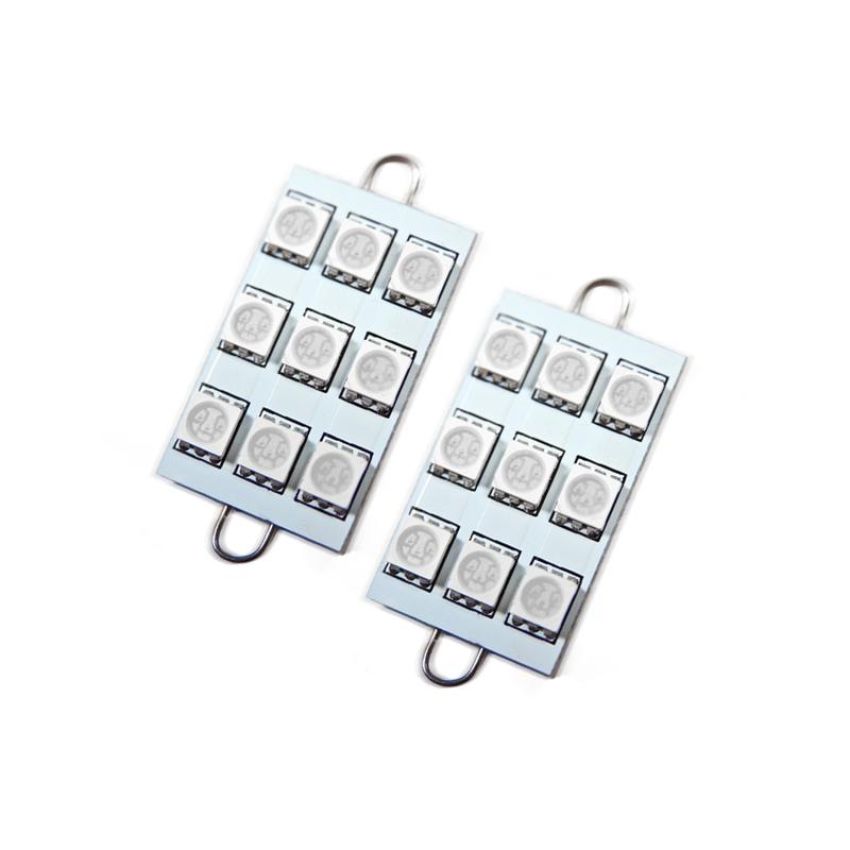 Oracle Lighting 5209-003 44mm 6 LED 3 Chip, Loop Festoon Bulbs, Red, Pair