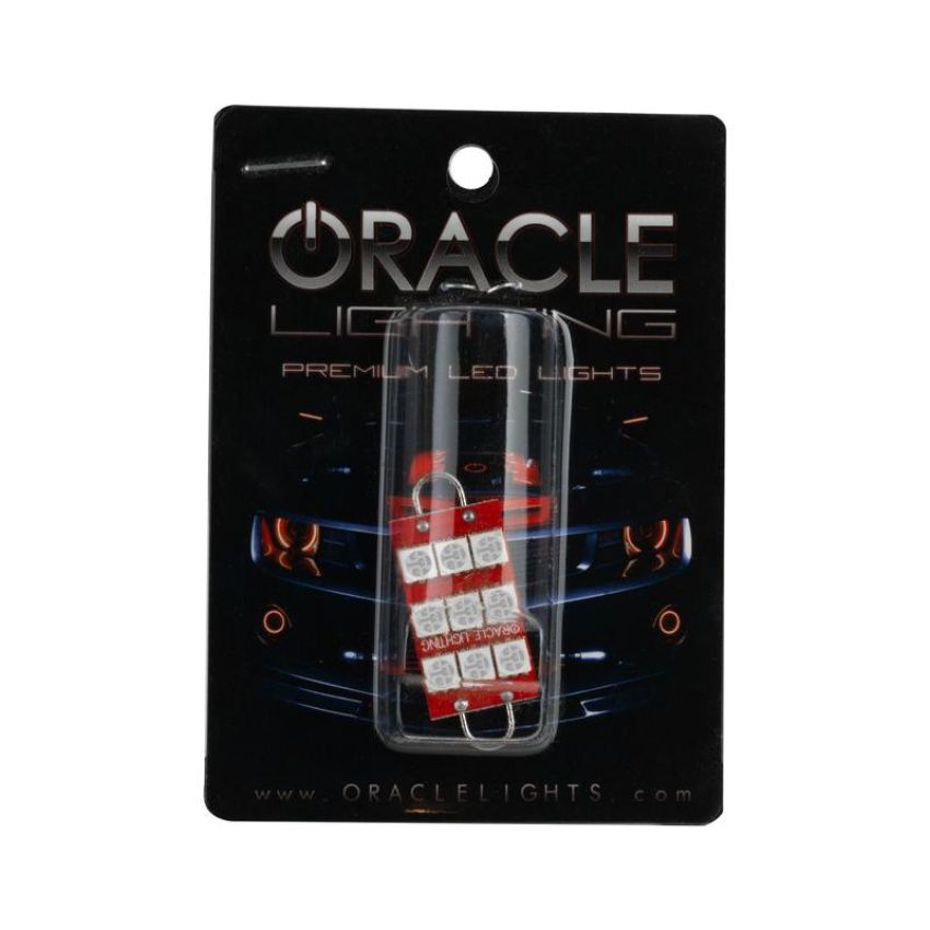 Oracle Lighting 5209-003 44mm 6 LED 3 Chip, Loop Festoon Bulbs, Red, Pair