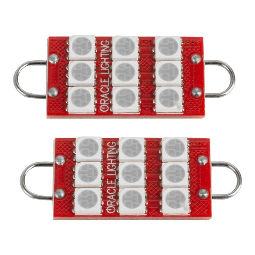 Oracle Lighting 5209-003 44mm 6 LED 3 Chip, Loop Festoon Bulbs, Red, Pair