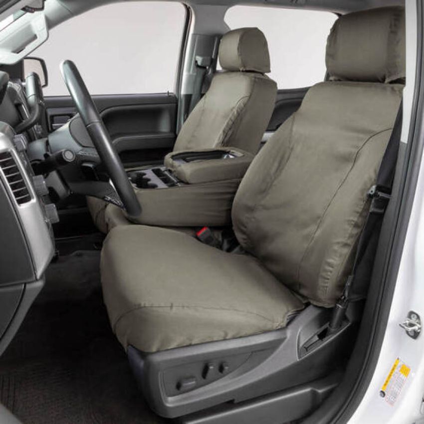 Covercraft SS2604PCCT 23 Chevrolet Equinox Polycotton SeatSaver Custom Front Row Seat Covers - Misty Grey
