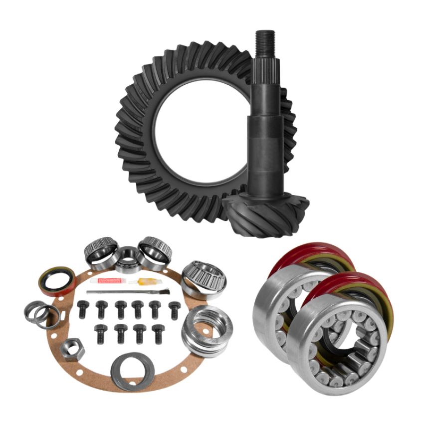 Yukon Gear & Axle YGK2007 Yukon 8.5in GM 3.73 Rear Ring & Pinion Install Kit Axle Bearings 1.78in Case Journal