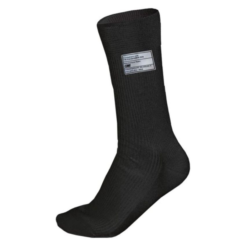 OMP RACING, INC. OMPIE0-0762-A01-071-M Racing Socks Black Nomex Size Medium FIA