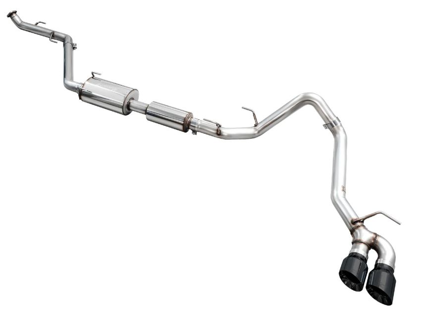 AWE Tuning 3015-33254 AWE Exhaust for 4th Gen Toyota Tacoma Dual Diamond Black Tips