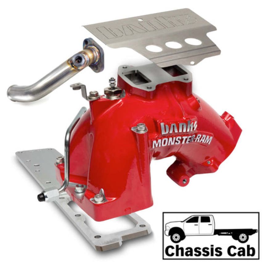 Banks Power 42804-R 13-18 Dodge RAM 6.7L Monster-Ram Intake System W/Fuel Line-Chassis Cab Red