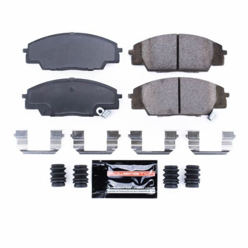 PowerStop Z23-829 PowerStop - Z23 Daily Driver Carbon-Fiber Ceramic Brake Pads with Hardware Kit