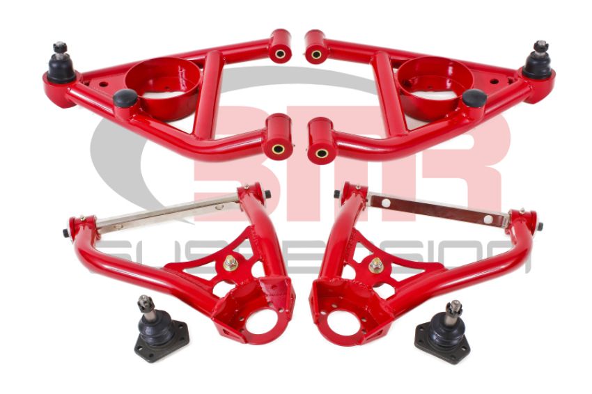 BMR Suspension AA029R BMR 67-69 1st Gen F-Body Upper And Lower A-Arm Kit - Red
