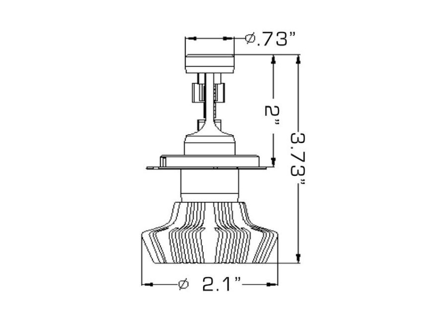 Oracle Lighting 5231-001 ORACLE Lighting H4 4,000+ Lumen LED Headlight Bulbs (Pair)