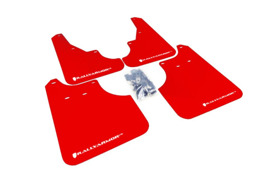 Rally Armor MF11-UR-RD/WH Red Mud Flap/White Logo