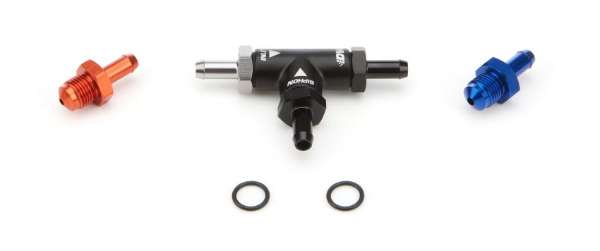 DeatschWerks Universal Venturi Siphon Jet 5/16in Hose Barb to 6AN ORB Female - Anodized Matte Black