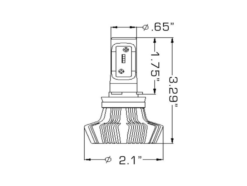 Oracle Lighting 5237-001 H16 4,000+ Lumen LED Headlight Bulbs, Pair
