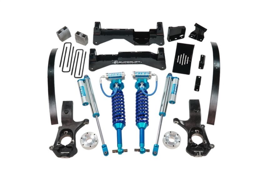 Superlift K908KG 14-18 Chevy Silv 4WD 8in Lift Kit w/ Alum/Stamped Steel Cntrl Arms & King Coils & Shocks