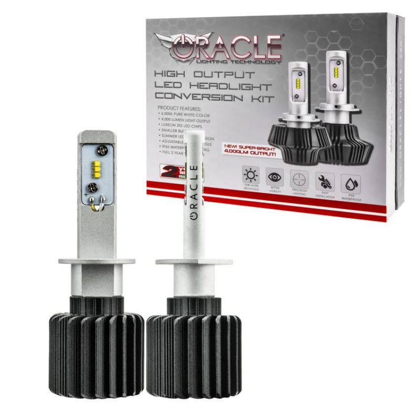 Oracle Lighting 5243-001 H1 4,000+ Lumen LED Headlight Bulbs, Pair