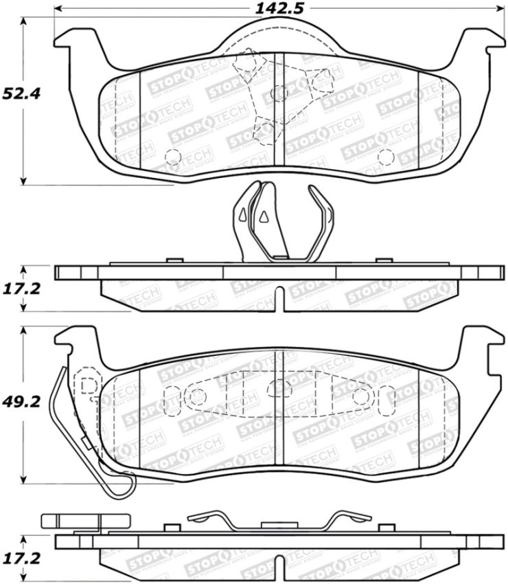 Stoptech 308.10870 Street Brake Pads