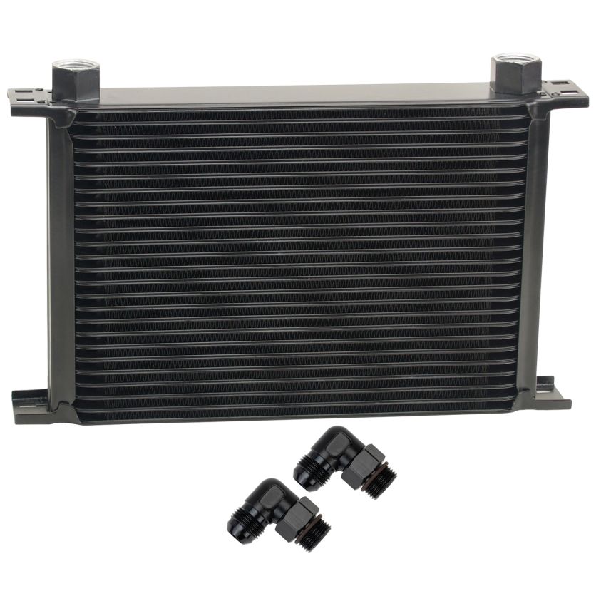 Derale 52580 25 Row Series 10000 Stack Plate Fluid Cooler, 90 degree swivel -10AN