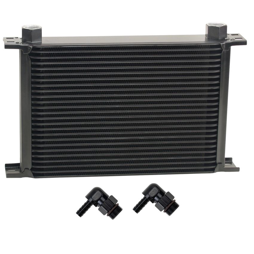 Derale 52581 25 Row Series 10000 Stack Plate Fluid Cooler, 90 degree swivel -10AN