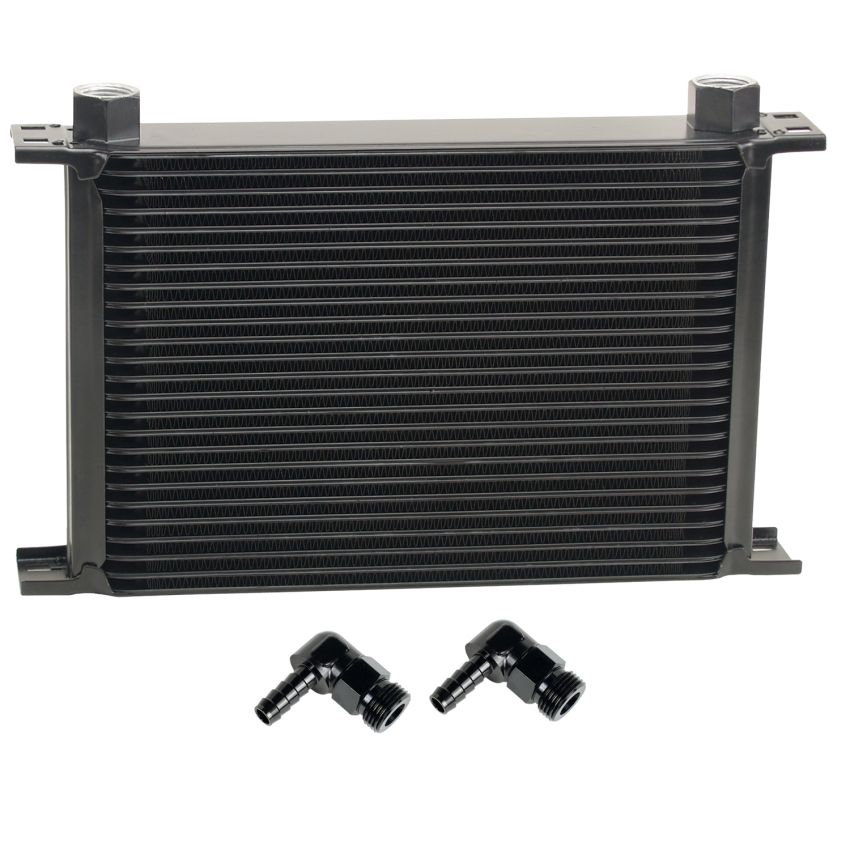 Derale 52582 25 Row Series 10000 Stack Plate Fluid Cooler, 90 degree swivel -10AN