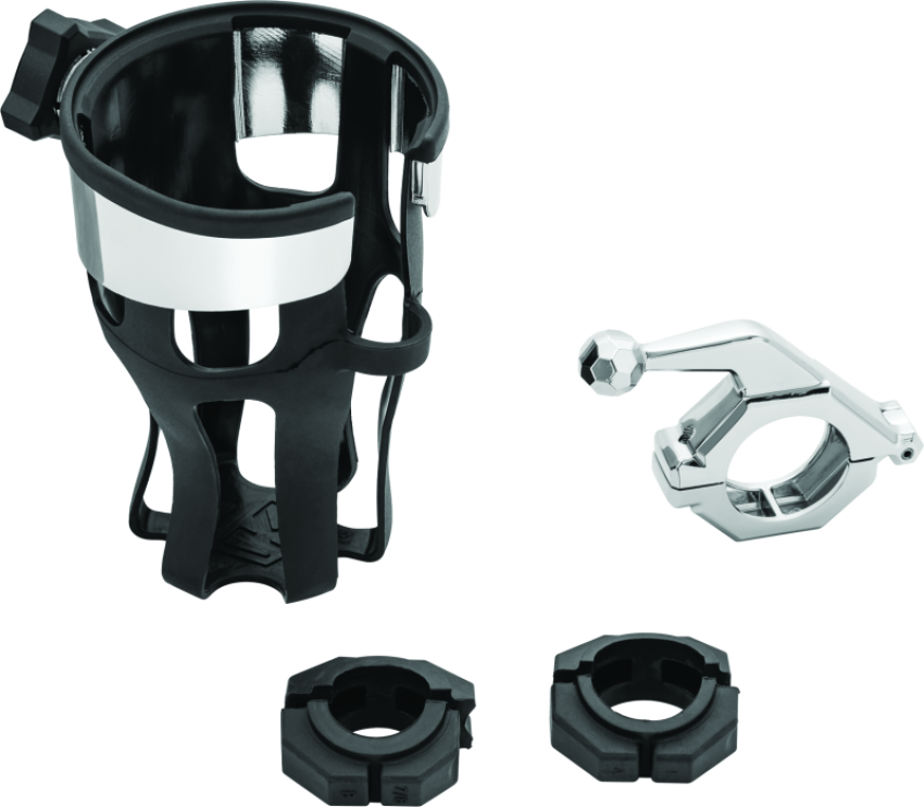 Kuryakyn 6482 Universal Reflex Drink Holder With Bar Mount Chrome
