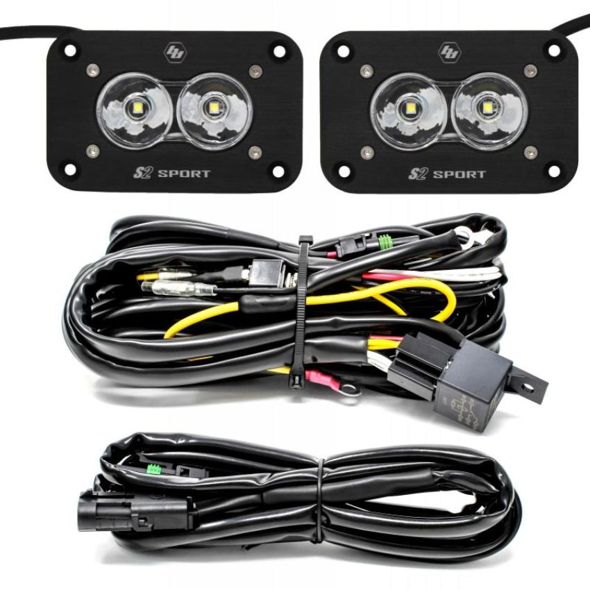 Baja Designs 547808 S2 Sport Black Flush Mount LED Light Pod Reverse Kit