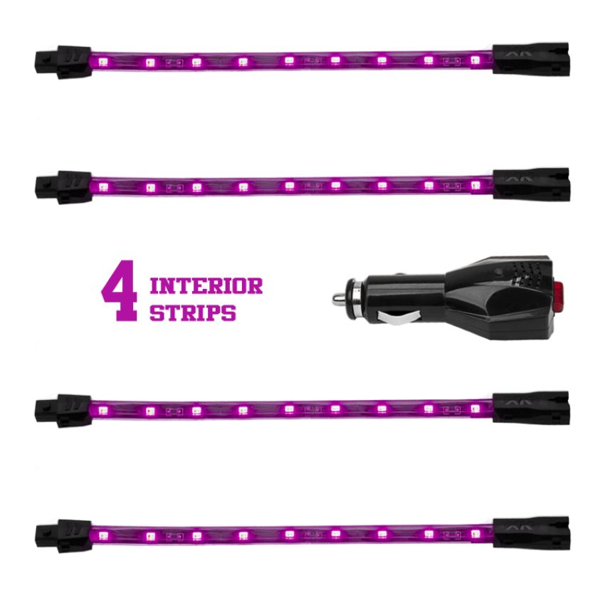 XKGLOW XK041004-P XK Glow Single Color  UnderglowLED Accent Light Car/Truck Kit Pink - 4x8In