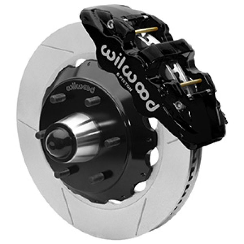 Wilwood 140-16459 63-87 C10 CPP Spindle AERO6 Front BBK 14in Slotted 6x5.5 BC - Black