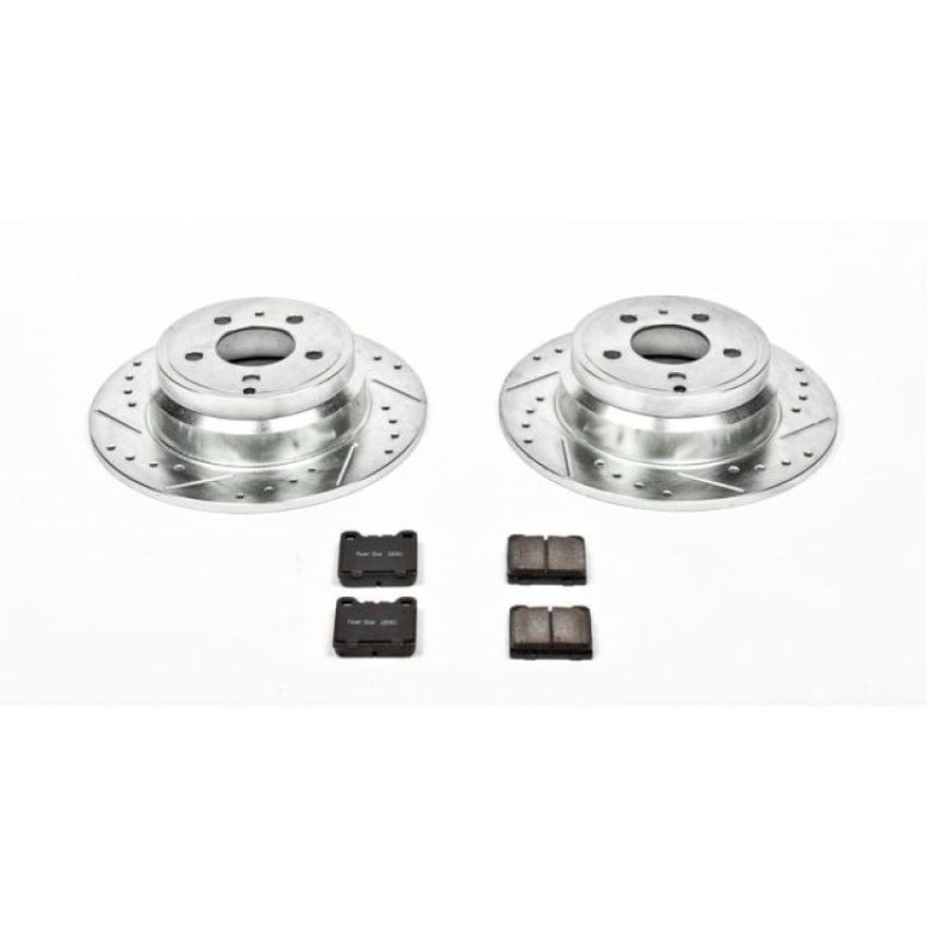 PowerStop K3145 Z23 Daily Driver Carbon-Fiber Ceramic Brake Pad and Drilled & Slotted Rotor Kit